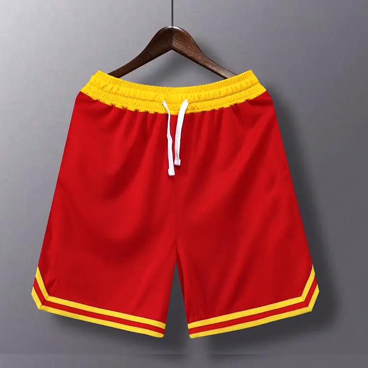 National Apparels High Quality Custom Made Basketball Shorts For Mens Cropped Fit Polyester Plain Sublimation Shorts For Mens